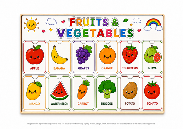 Fruits & Vegetables Puzzle (A4 Size)