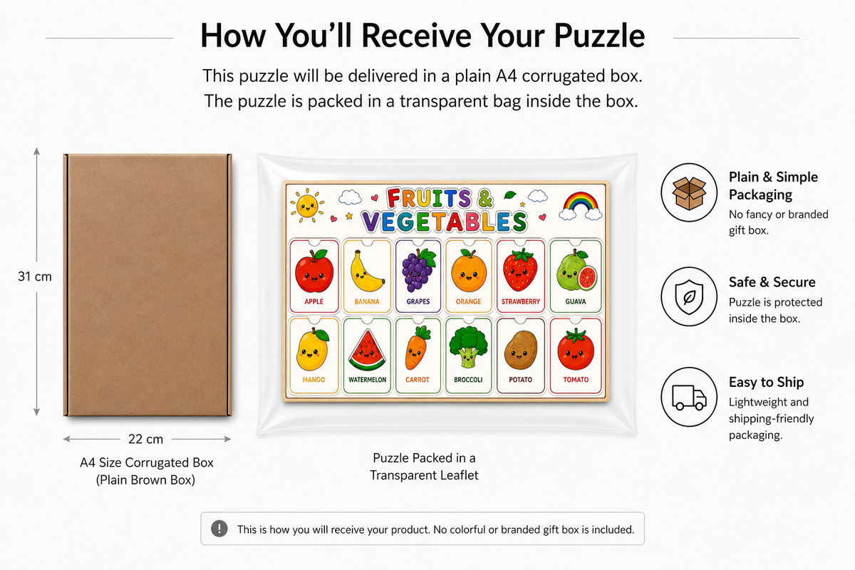 Fruits & Vegetables Puzzle (A4 Size)