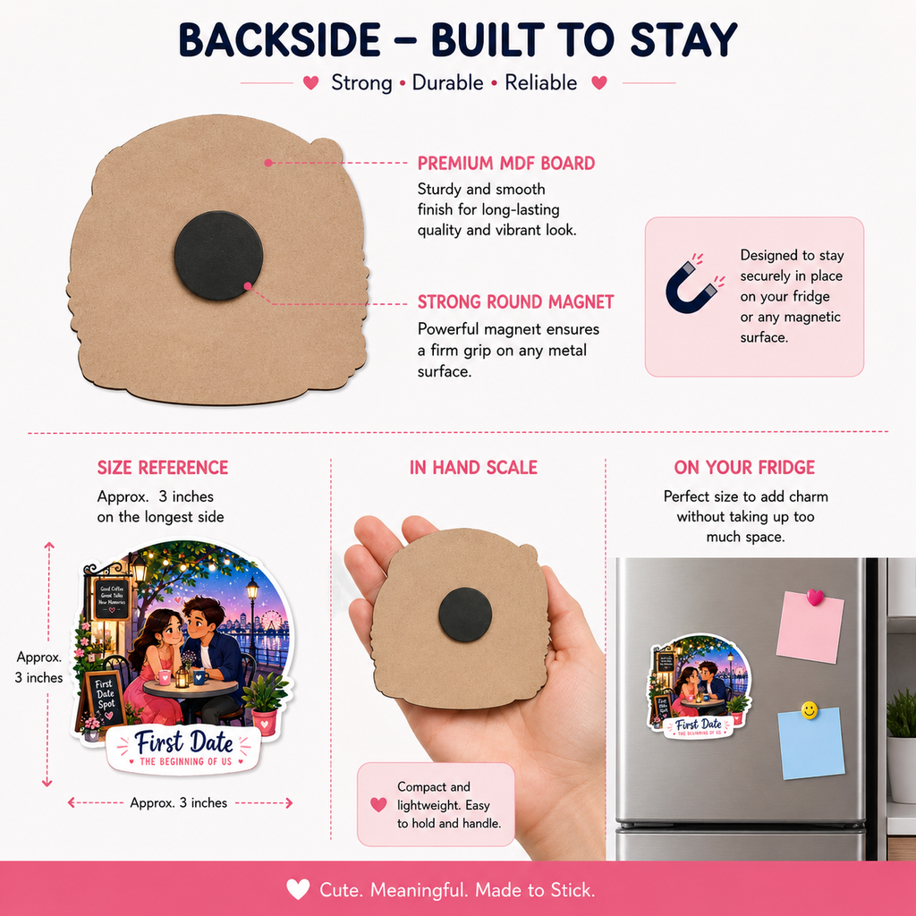 First Date Couple Fridge Magnet | Romantic Love Gift