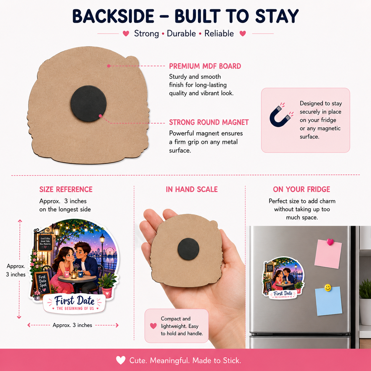 First Date Couple Fridge Magnet | Romantic Love Gift