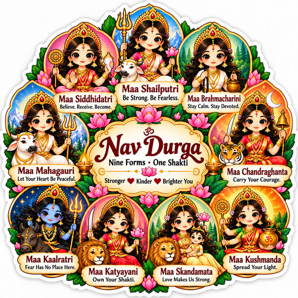 Nav Durga Nine Forms Fridge Magnet