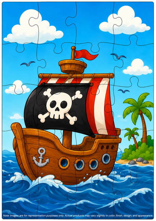 Pirate Ship Adventure MDF Puzzle (A4 Size)