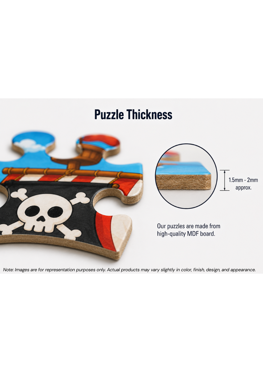 Pirate Ship Adventure MDF Puzzle (A4 Size)