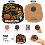 Happy Raksha Bandhan Fridge Magnet | Cute Brother Sister Gift
