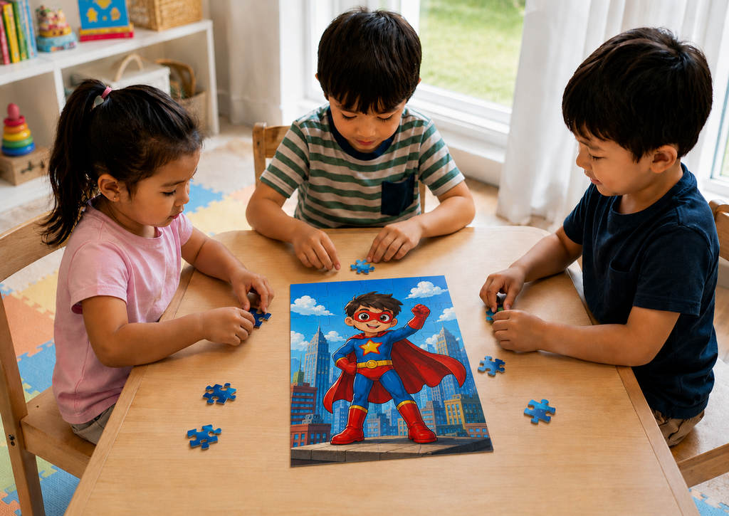 Little Superhero MDF Puzzle