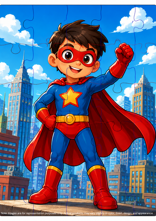 Little Superhero MDF Puzzle (A4 Size)