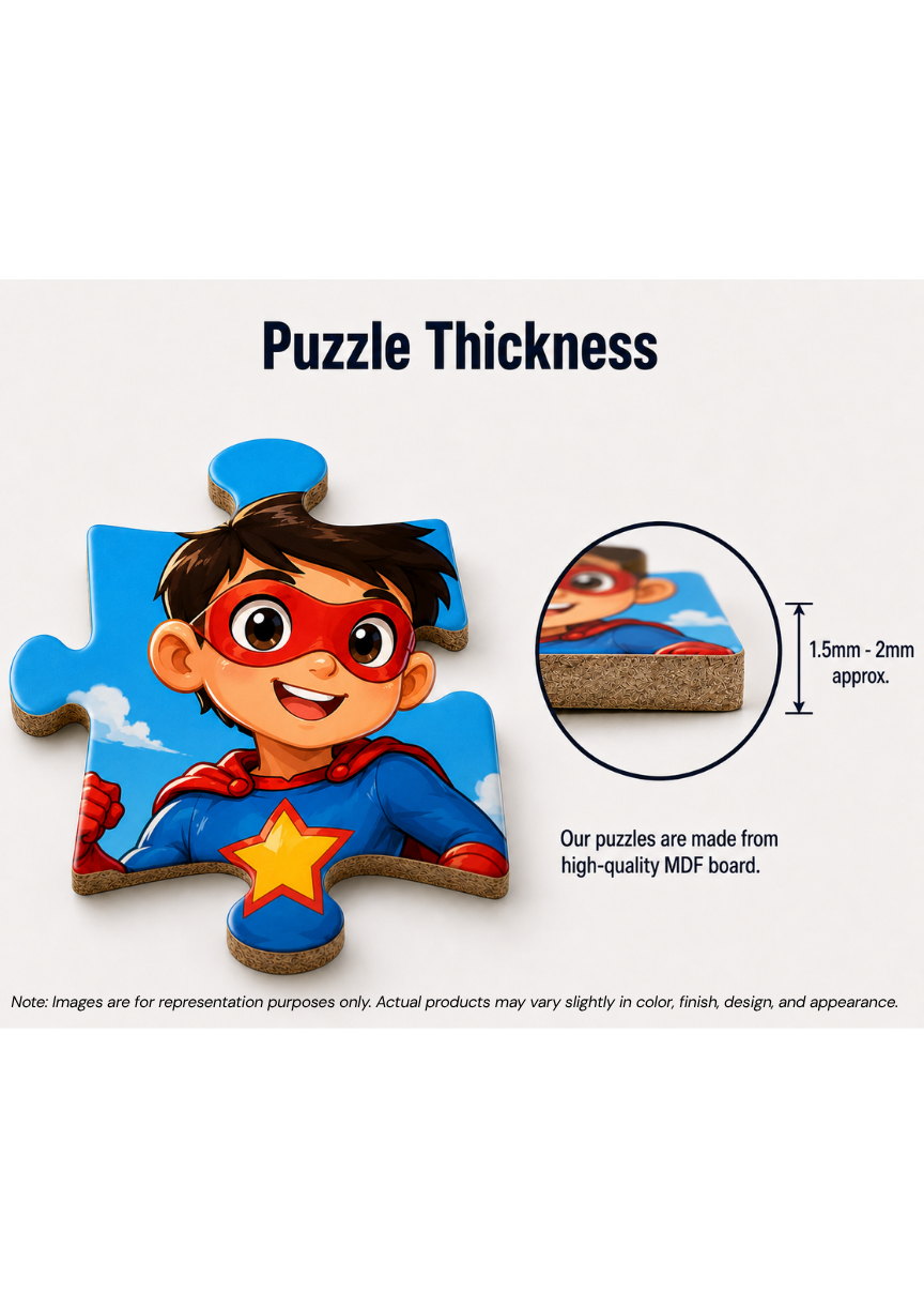 Little Superhero MDF Puzzle (A4 Size)
